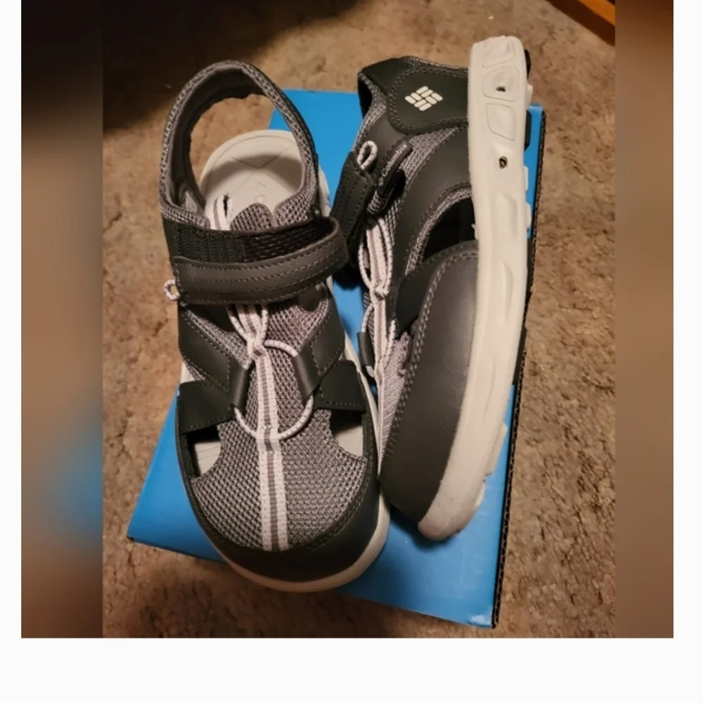 Columbia Water Resistant Sandals Shoes 6Y/Womens 8 Techsun Wave Gray Ice NWT NIB